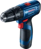 Bor nirkabel Bosch GSB 120-LI, pegangan ergonomis.