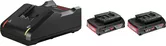 Set starter Bosch 18V dengan pengisi daya dan dua baterai 2,0Ah.
