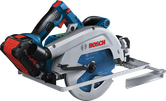 Gergaji bundar nirkabel Bosch GKS 18V-68 GC dengan baterai ProCORE18V.