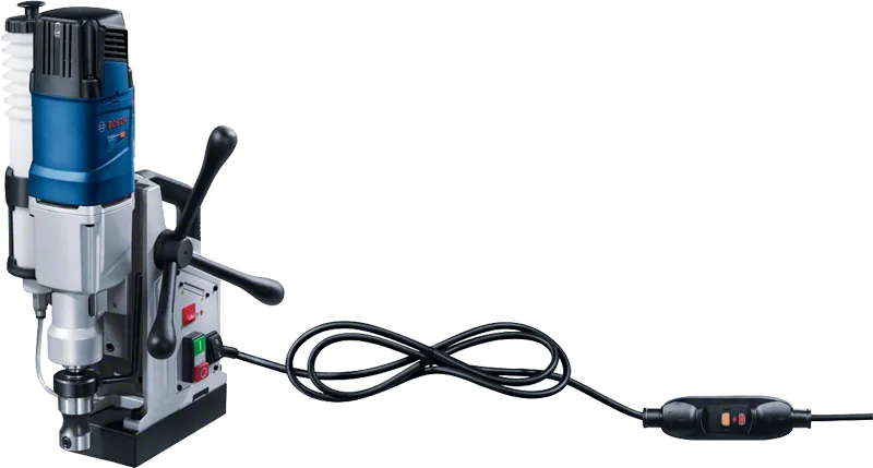Bor inti magnetik Bosch GBM 50-2 untuk pengeboran baja.