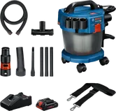 Set penyedot debu basah dan kering nirkabel Bosch GAS 18V-10L.