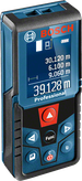 Pengukur laser Bosch GLM 400 dengan tampilan digital.