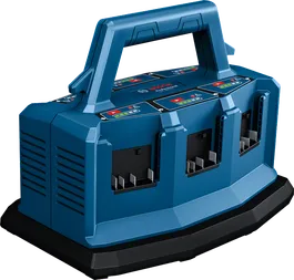 Pengisi daya baterai enam slot Bosch GAL 18V6-80.