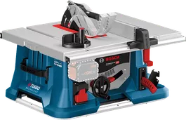 Gergaji meja nirkabel Bosch GTS 18V-216 dengan motor tanpa sikat BITURBO.