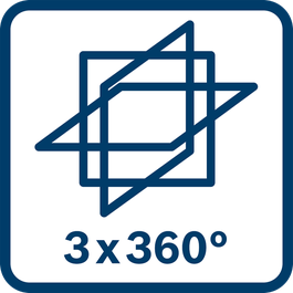 3 x Garis laser 360°