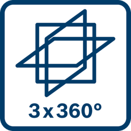 3 x Garis laser 360° 