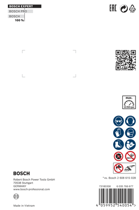 Cakram pemotong berlian Bosch EXPERT MultiMaterial X-LOCK 125×22,23×2,4×12 mm.