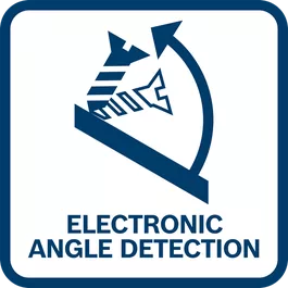 Electronic Angle Detection: membantu pengguna untuk menyekrup dan mengebor pada permukaan yang miring pada sudut tertentu. Pengguna dapat memilih antara sudut yang telah diatur sebelumnya atau memasukkan sudut tertentu melalui aplikasi
