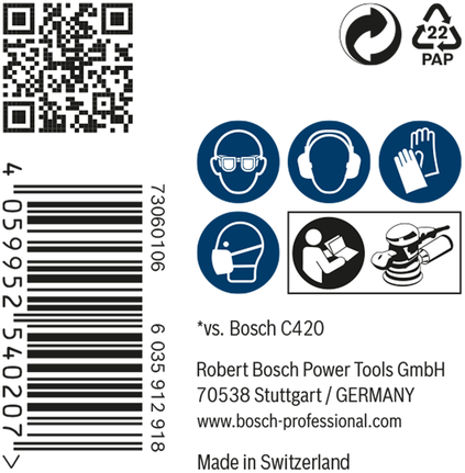 Jaring pengamplasan Bosch EXPERT M480 125mm G120.