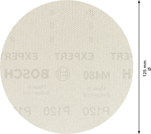 Jaring Pengamplasan Bosch EXPERT M480 125mm G120 untuk mesin pengamplas orbital.