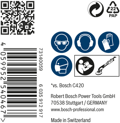 Kemasan jaring pengamplasan Bosch EXPERT M480 225 mm.