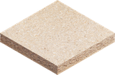 Partikel kayu.