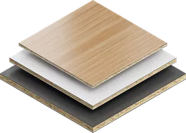 Papan berlapis plastik