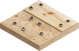 Kayu dengan paku keras