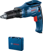 Obeng drywall Bosch GTB 650 dengan kotak pembawa.