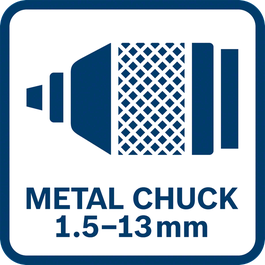 Chuck logam membuat alat menjadi lebih kuat sehingga meningkatkan masa pakai dan stabilitas alat