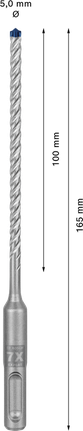 Mata bor palu Bosch SDS plus-7X 5 x 165 mm.