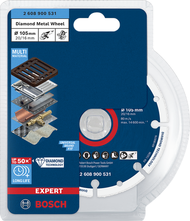 Roda Logam Berlian Bosch EXPERT 105×20/16 mm.