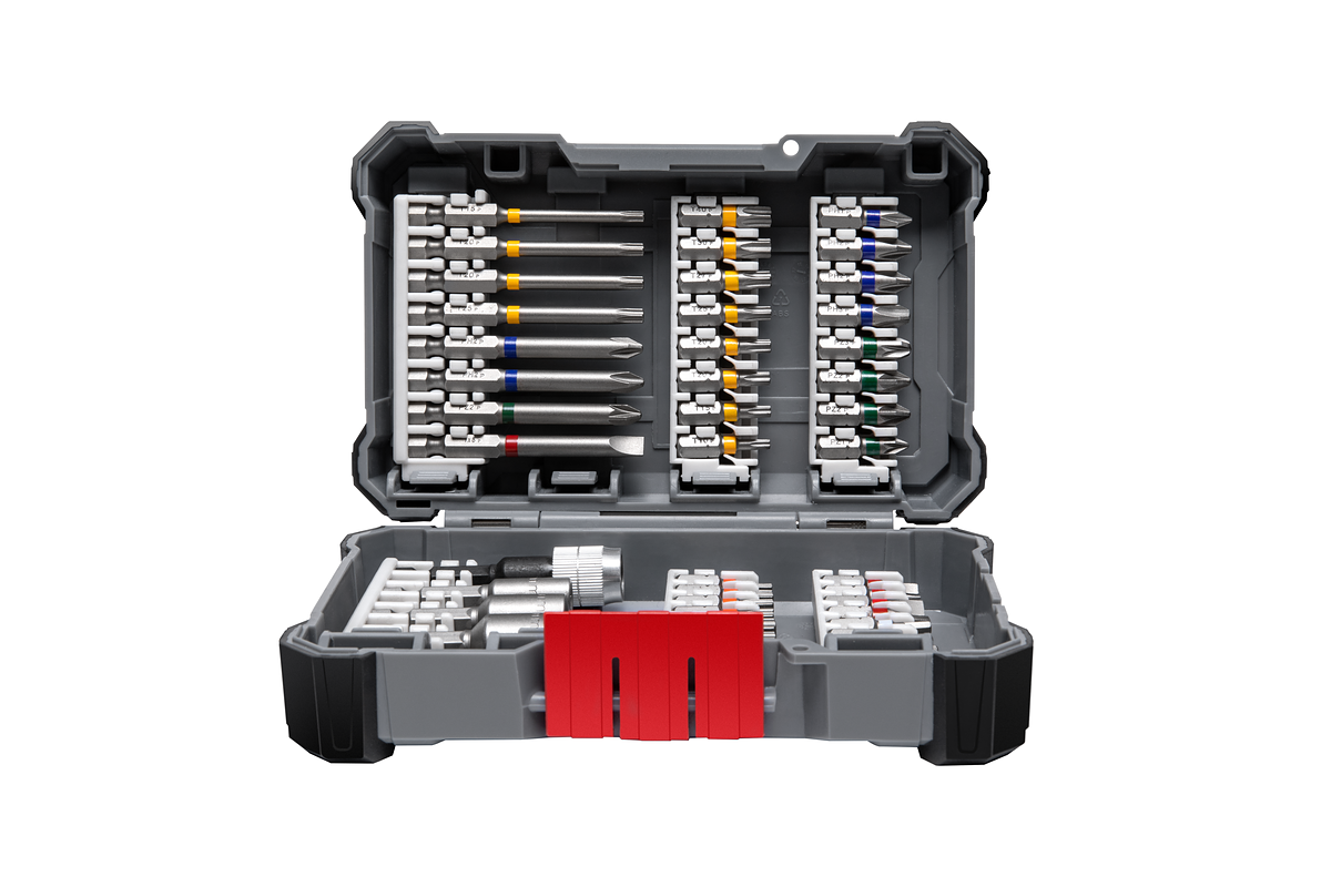 Set mata obeng ekstra keras Bosch Pick and Click 44 buah.