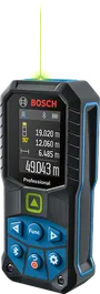 Alat ukur laser Bosch GLM 50-27 CG dengan tampilan digital.