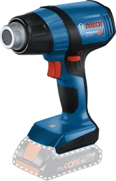 Pistol panas nirkabel Bosch GHG 18V-50 dengan indikator LED.