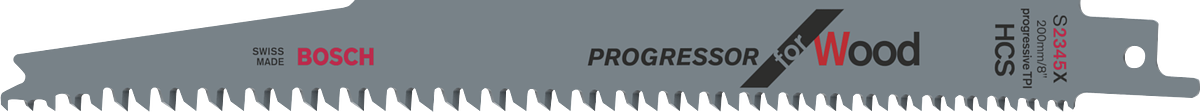 Mata gergaji bolak-balik Bosch Progressor untuk Kayu.