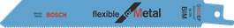 Mata gergaji bolak-balik Bosch S922EF fleksibel untuk logam.