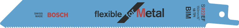 Mata gergaji bolak-balik Bosch S922EF fleksibel untuk logam.