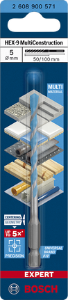 Mata bor Bosch HEX-9 MultiConstruction 5×50×100 mm.
