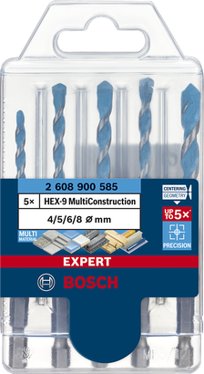 Set mata bor Bosch EXPERT HEX-9 MultiConstruction 4/5/6/8 mm.