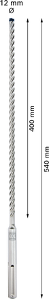 Mata Bor Hammer EXPERT SDS max-8X 12 x 400 x 540 mm Mata Bor Hammer EXPERT SDS max-8X 12 x 400 x 540 mm