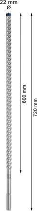 Mata Bor Hammer EXPERT SDS max-8X 22 x 600 x 720 mm Mata Bor Hammer EXPERT SDS max-8X 22 x 600 x 720 mm