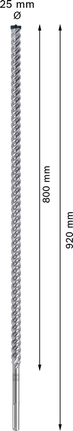 Mata Bor Hammer EXPERT SDS max-8X 25 x 800 x 920 mm Mata Bor Hammer EXPERT SDS max-8X 25 x 800 x 920 mm