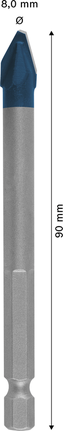Mata Bor Keramik Keras Bosch EXPERT HEX-9 8x90mm.