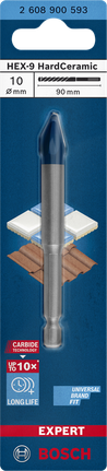 Mata Bor Keramik Keras Bosch EXPERT HEX-9 10x90 mm.