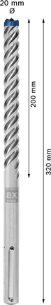 Mata Bor Hammer EXPERT SDS max-8X 20 x 200 x 320 mm Mata Bor Hammer EXPERT SDS max-8X 20 x 200 x 320 mm