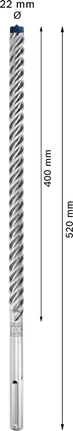 Mata Bor Hammer EXPERT SDS max-8X 22 x 400 x 520 mm Mata Bor Hammer EXPERT SDS max-8X 22 x 400 x 520 mm