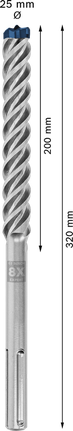 Mata Bor Hammer EXPERT SDS max-8X 25 x 200 x 320 mm Mata Bor Hammer EXPERT SDS max-8X 25 x 200 x 320 mm