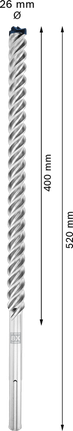 Mata Bor Hammer EXPERT SDS max-8X 26 x 400 x 520 mm Mata Bor Hammer EXPERT SDS max-8X 26 x 400 x 520 mm