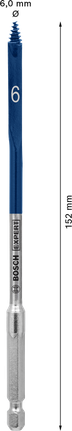 Mata Bor Spade EXPERT Self Cut Speed 6 x 152 mm Mata Bor Spade EXPERT Self Cut Speed 6 x 152 mm