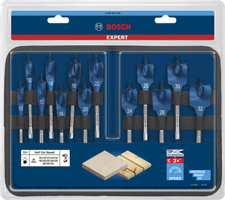 Set mata bor sekop Bosch Expert Self Cut Speed 13 buah.