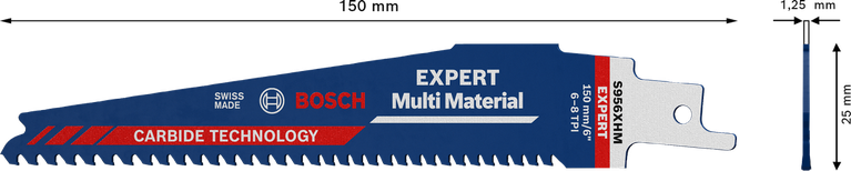 Mata gergaji bolak-balik Bosch EXPERT Multi Material 956 XHM.