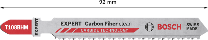 T108BHM EXPERT Carbon Fiber clean Mata gergaji ukir karbida Bosch EXPERT Carbon Fibre Clean.