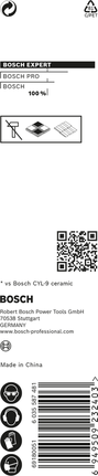 Mata Bor Keramik Keras Bosch EXPERT HEX-9 4 x 90 mm.