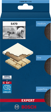 Spons pengamplasan Bosch EXPERT S470 Combi Block 69×97×26 mm.