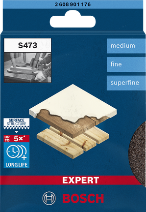 Bantalan amplas Bosch EXPERT S473 medium fine superfine.