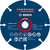 Cakram Pemotong Karbida Multi Material Bosch EXPERT 76 x 10 mm.