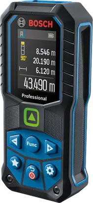 GLM 50-23 G Pengukur laser Bosch GLM 50-23 G dengan tampilan digital.