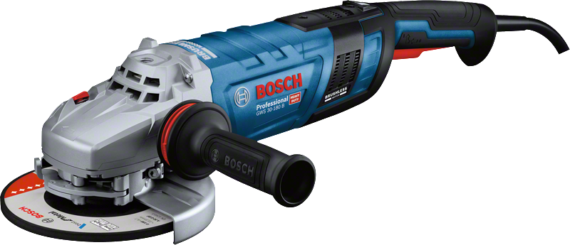 Penggiling sudut Bosch GWS 30-180 B dengan cakram 180 mm.