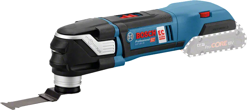 Perkakas multiguna nirkabel Bosch GOP 18V-28 dengan StarlockPlus.